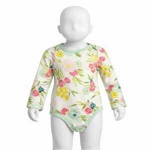 Floral Long Sleeve Kids Baby Onesie 12 Month